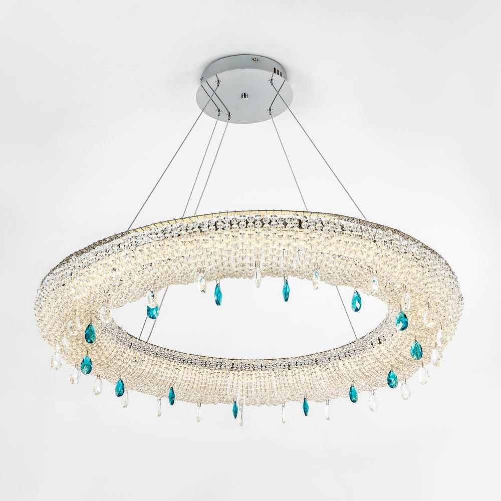 Подвесная люстра 80*80*110 см, LED 65W, 3000 / 6000K, Хром MODELUX ML.2306.800