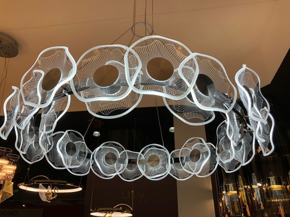 Светильник подвесной Wertmark Helena WE453.30.103, 100*100 см, хром