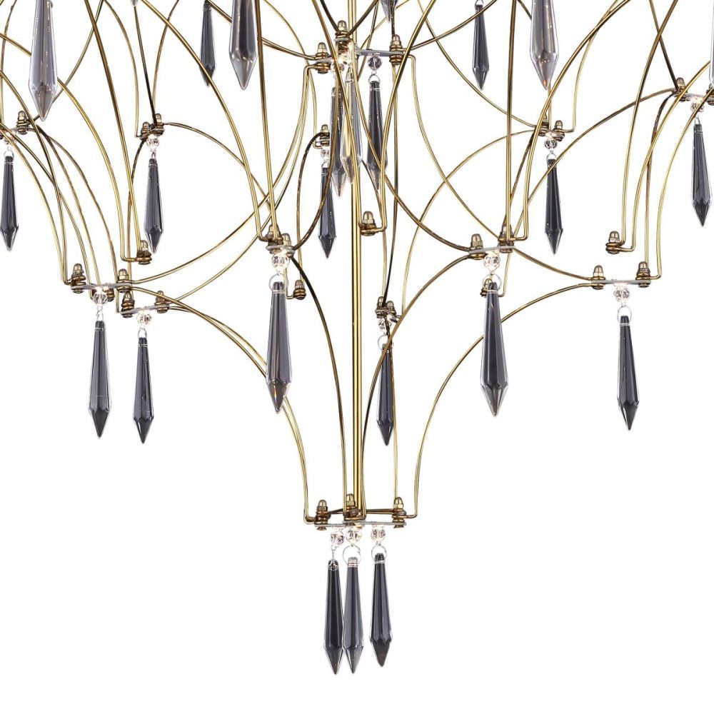 Подвесная люстра 100 см, 57W, 3000K, ST Luce Gravetta SL6601.203.114, золото