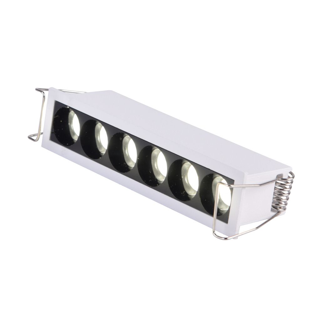 Светильник встраиваемый белый LED 1*7W 4000K 550Lm Ra 90 24° IP20 L125xW30xH36 170-240V St Luce  ST762.542.07