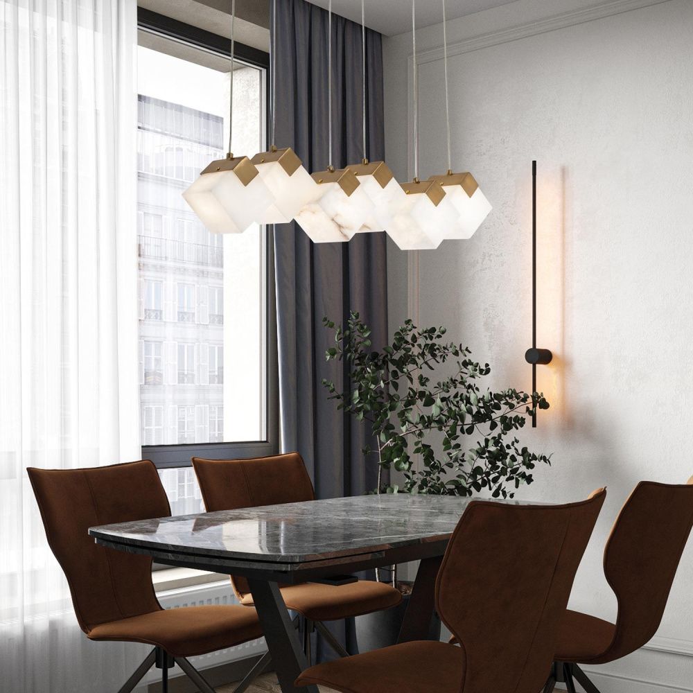 Подвесной светильник 70*10*40/100 см, 6xG9 MODESTYLE MS.160.700 BS латунь