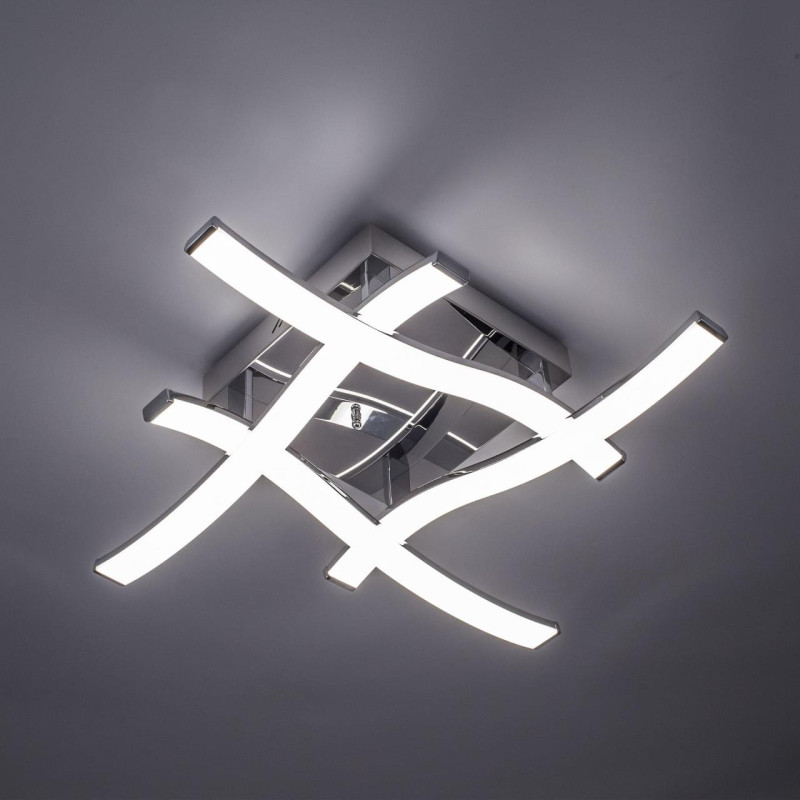 Люстра потолочная светодиодная Citilux Джек CL226121, LED 54W, 3000K, Хром