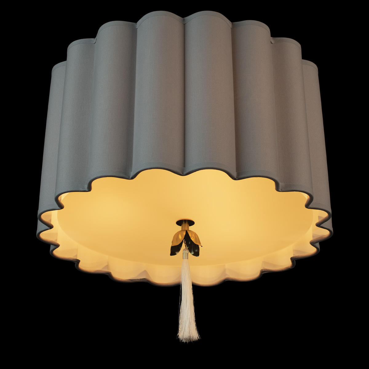 Потолочный светильник 47*46 см, 3*E14 LOFT IT Mellow 10306 Grey linen латунь