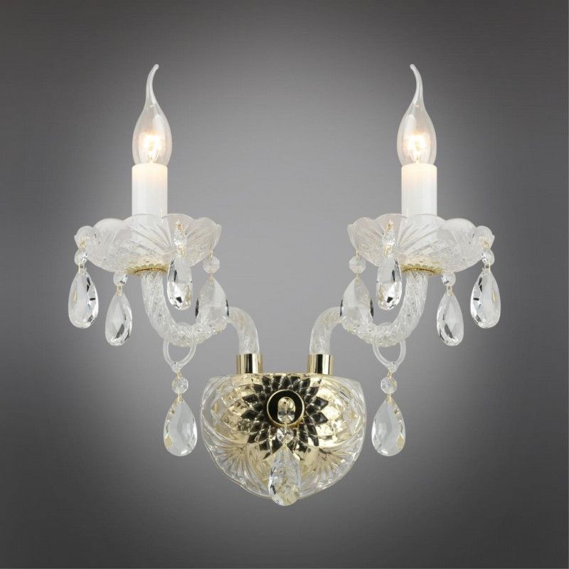 Бра 20*30*30 см, 2*E14, 60W, Aployt Anula APL.810.01.02, золотой