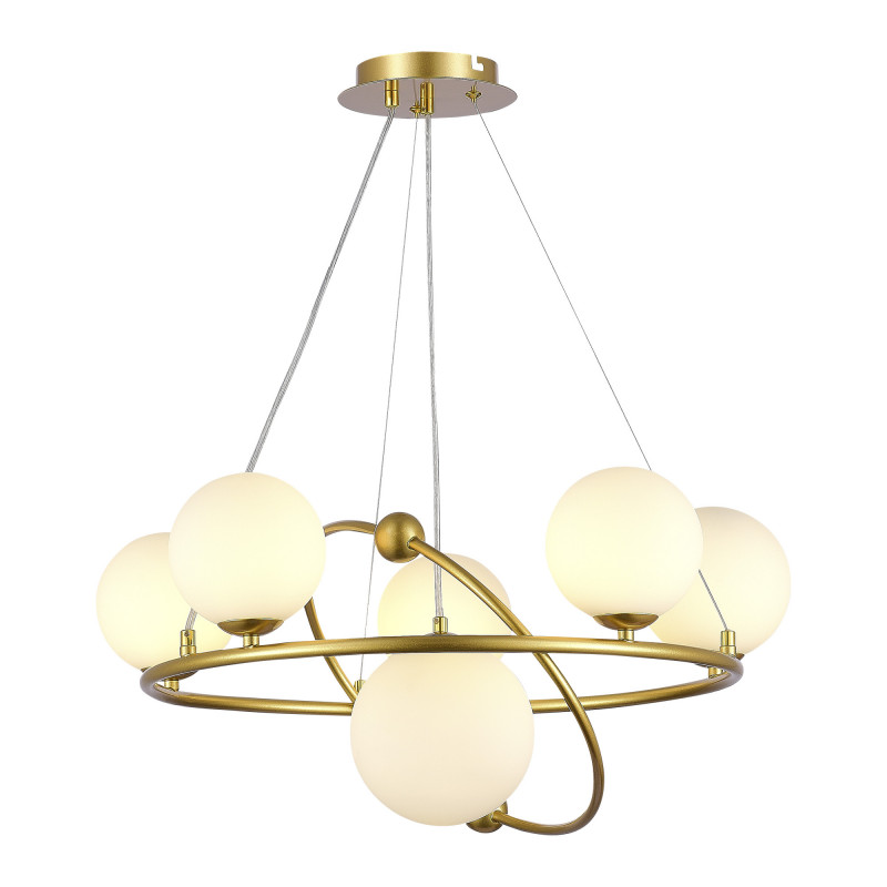 Люстра подвесная 5W, 4000K, Evoluce Artu SLE2210-203-06 Золотой