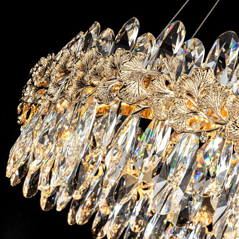 Люстра *77*20-160 см, *LED*88W, 3000-6000K, MODELUX  ML.9888.800 GD, Золото