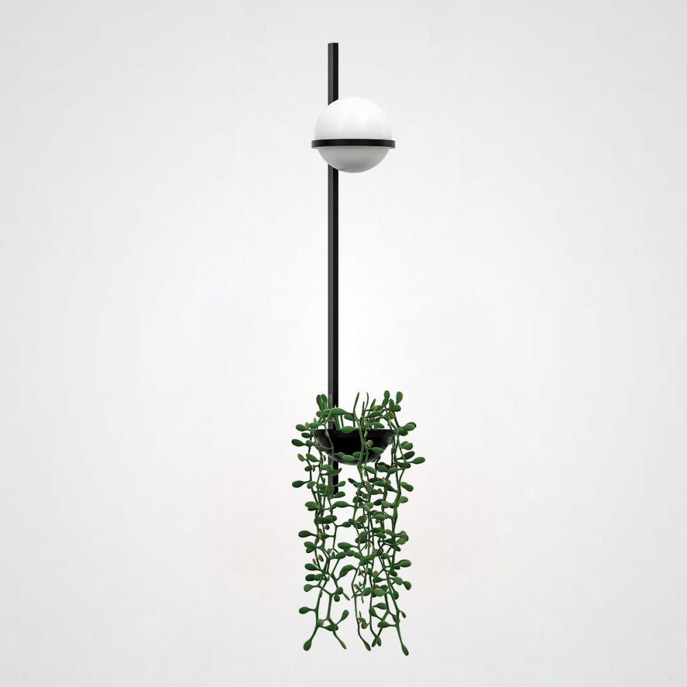 Бра PALMA Wall lamp 1 шар + 1 вазон вертикальная 22*25*114 см, 1*LED*9W, 3000, 4000, 6000K, ImperiumLoft 22.93726, Серый
