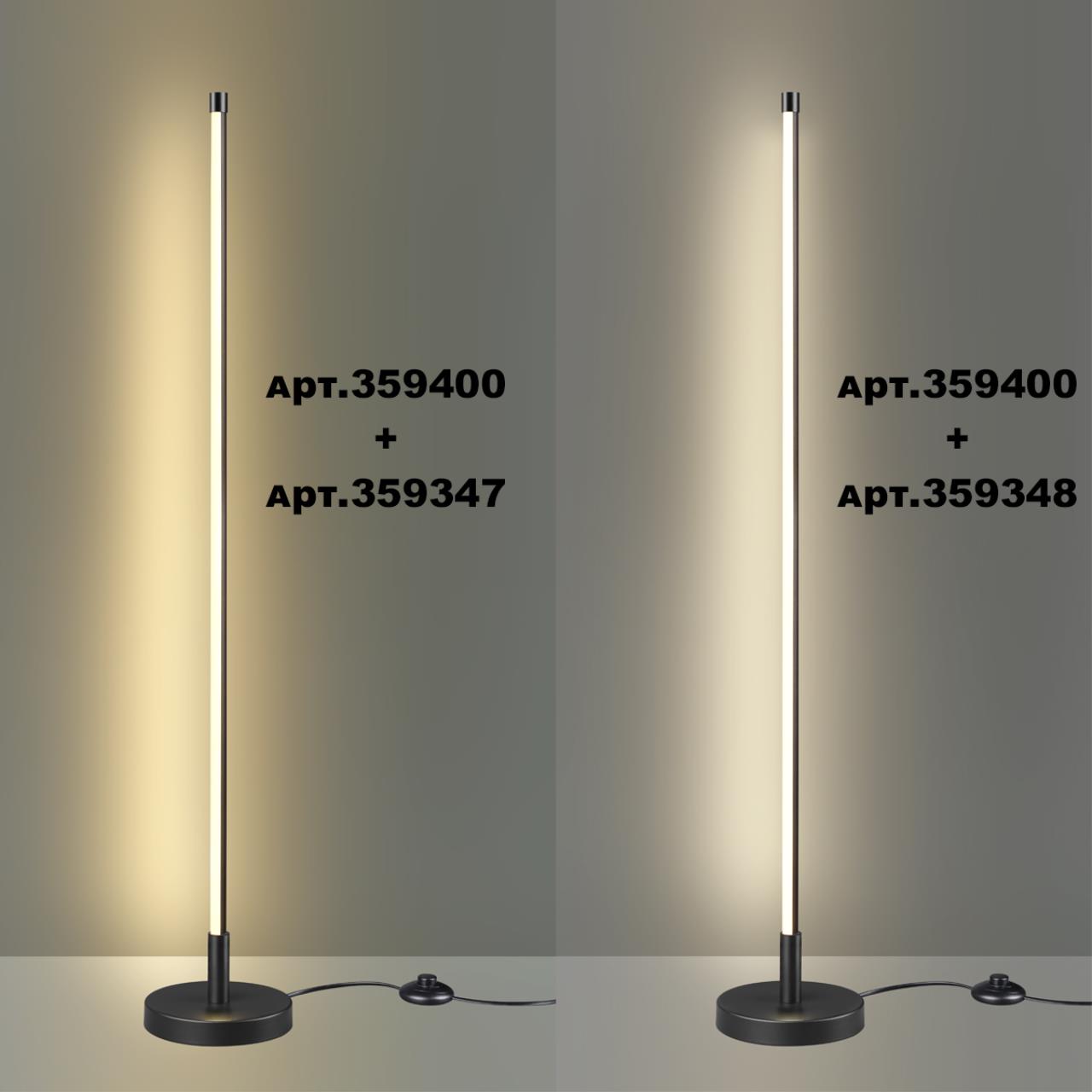 Светильник подвесной светодиодный, длина провода 2м 17,6*17,6*200 см, 2*LED*12W вниз + 5W вверх 3000K Novotech Turn 359395 белый