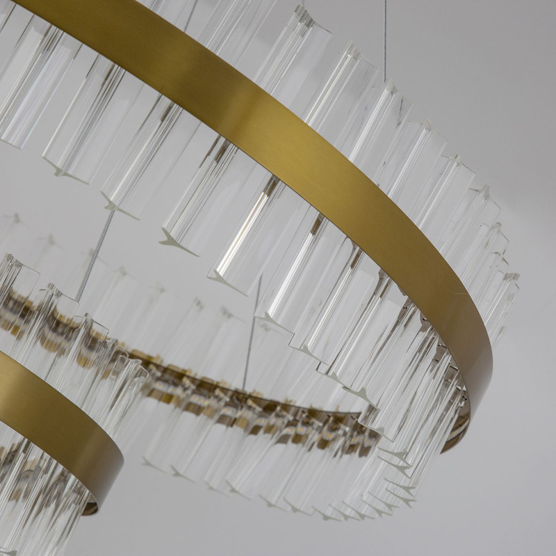 Подвесной светодиодный светильник Favourite Placerat 4012-12P, золото, LED 60W,  3000-6000к, 