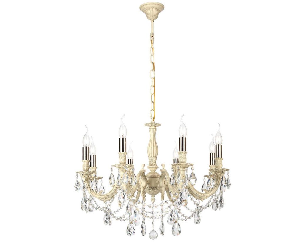 Люстра *70*100 см, 8*E14*60W, Lucia Tucci Firenze FIRENZE 141.8 cream white, белый