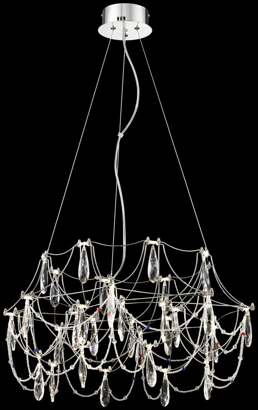Подвесная люстра 60*60*97 см, LED, 32W, Wertmark  WE336.32.103 хром