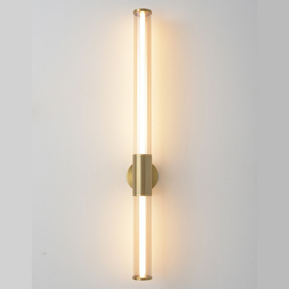 Светильник 82 см, 18W, 3000K, Crystal Lux LINEUP AP18W LED BRASS, латунь