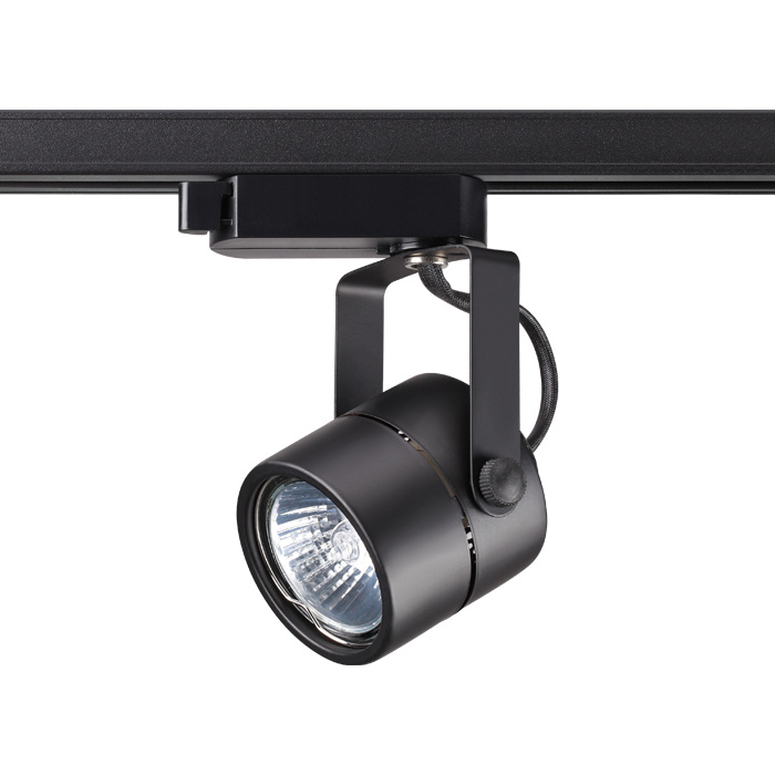 Трековый светильник Novotech Pipe 370427, черный, 13.9x7.6x7.6см, GU10, 50W