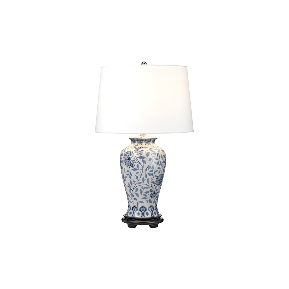 Настольная лампа *38*70 см, E27*60W, Natural Concepts Elstead Lighting Ying QN-CIRI-P-MBK, белый, синий