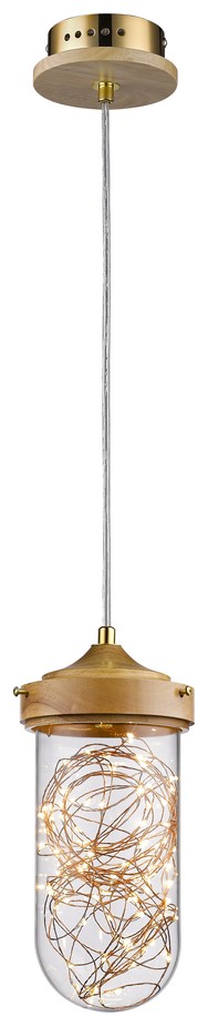 Светильник подвесной Wertmark Hilo WE501.01.716, 12*12 см, натуральный