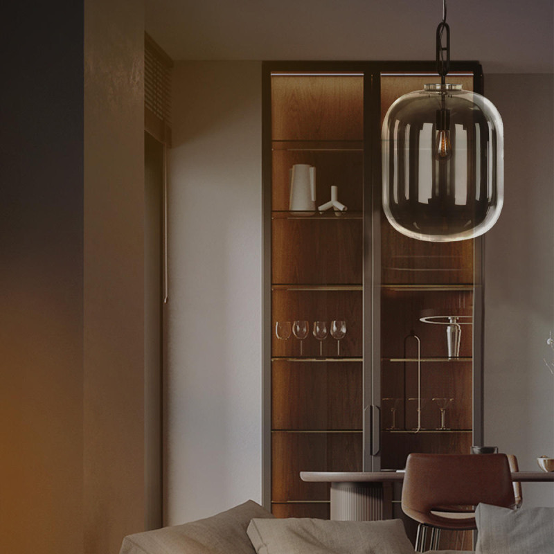 Светильник 35 см, Loft IT 10195/350 Smoke, черный