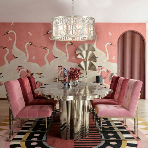 Подвесная люстра  50*110 см, 5*E14 шампань Vele Luce Riccio VL3164P05