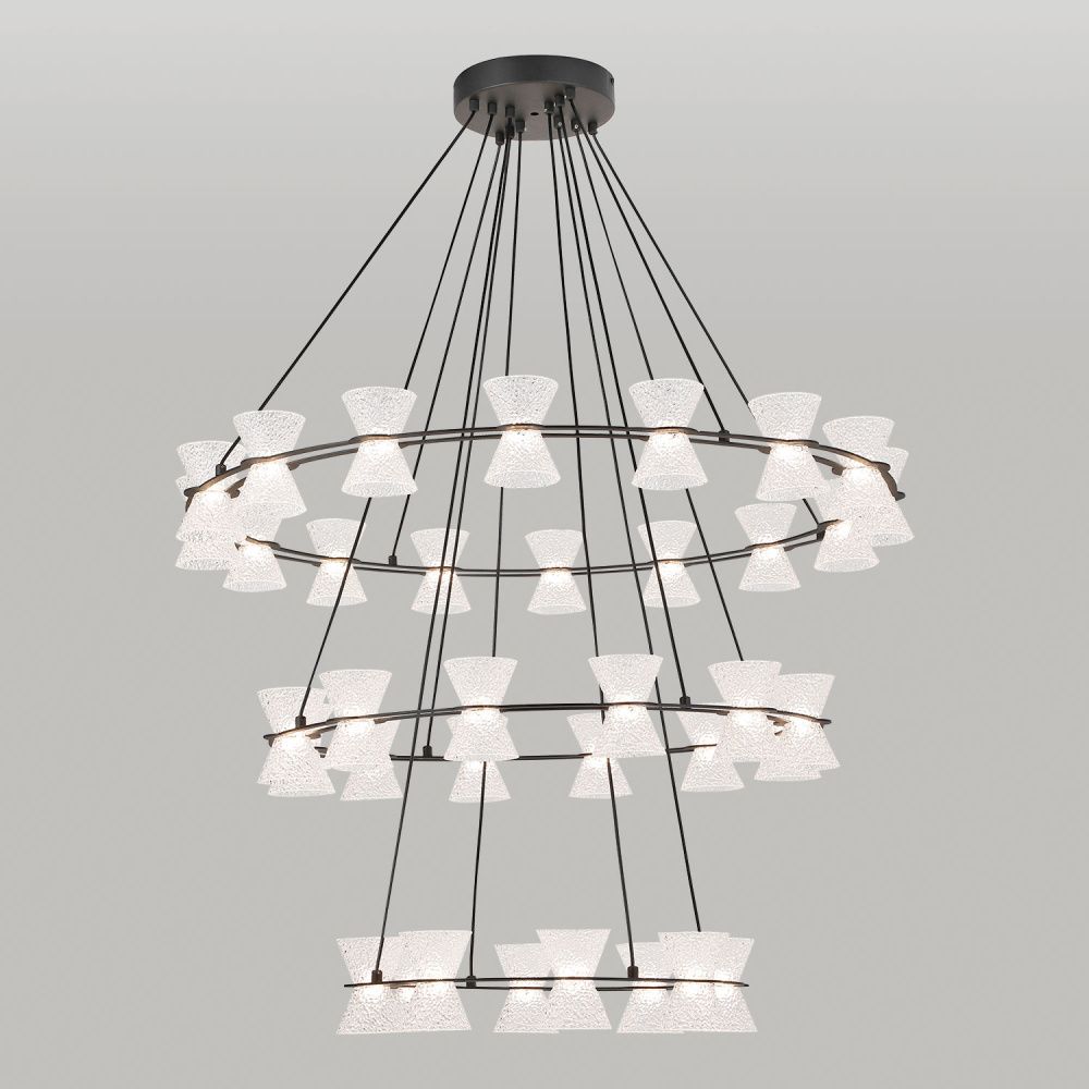 Люстра подвесная *88*100-120 см, 36*LED*3W, 3000K, Lussole Sherman LSP-7467, черный