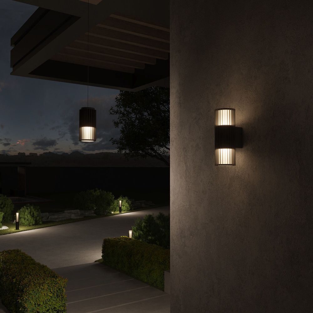 Светильник садово-парковый 30 см, 12W, 4000K, Elektrostandard 35189/W Entero 12W, черный