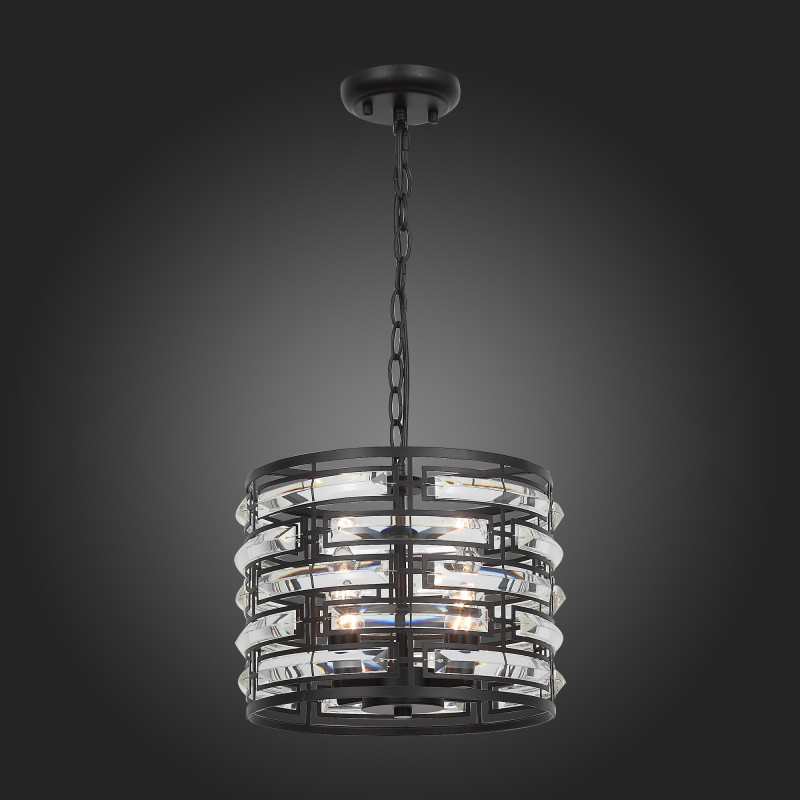 Люстра подвесная 30 см, 160W, ST LUCE CHIAREZZA SL665.403.04 Черный