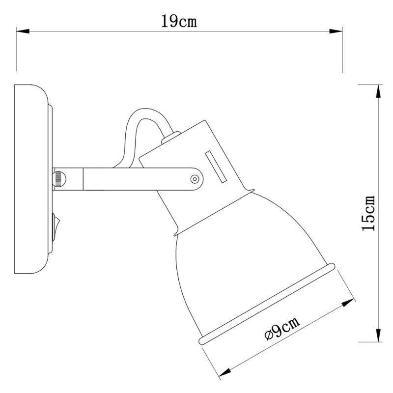 Настенный светильник Arte Lamp A1677AP-1GY серый