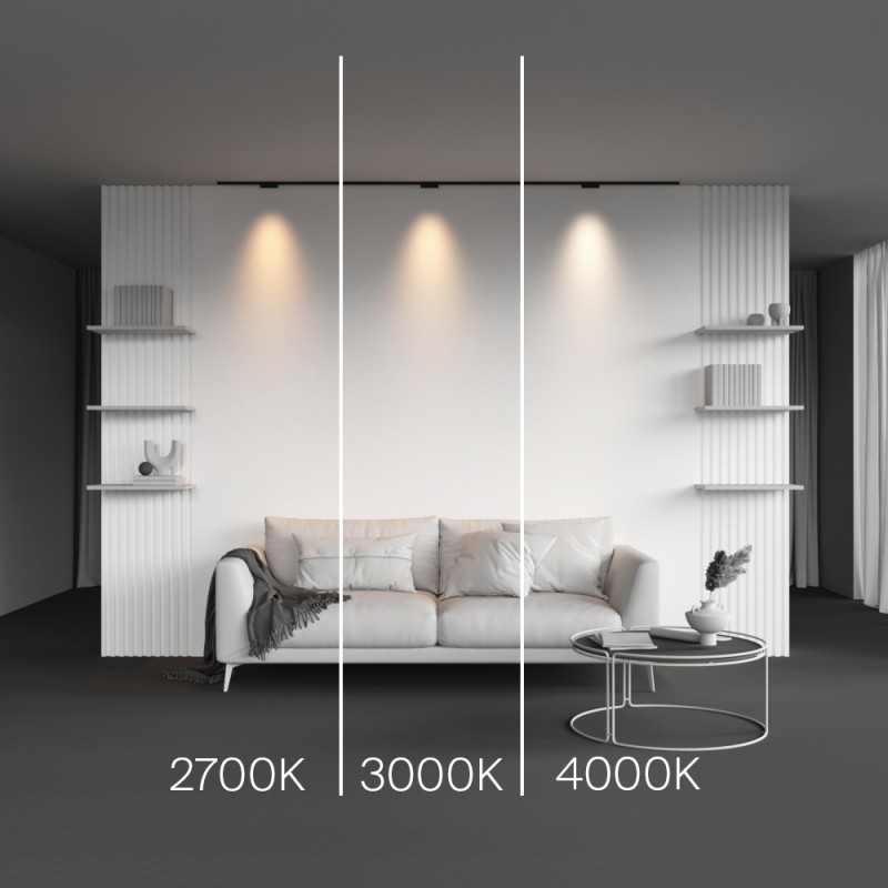 Трековый магнитный светильник 15 см, 5W, 3000K, Maytoni Points TR193-1-5W3K-M-B, черный