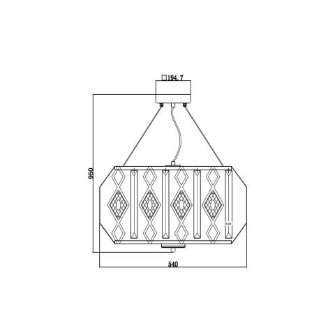 Подвесной светильник  64*95 см, 8*E14 шампань Vele Luce Buzzati VL2181P08