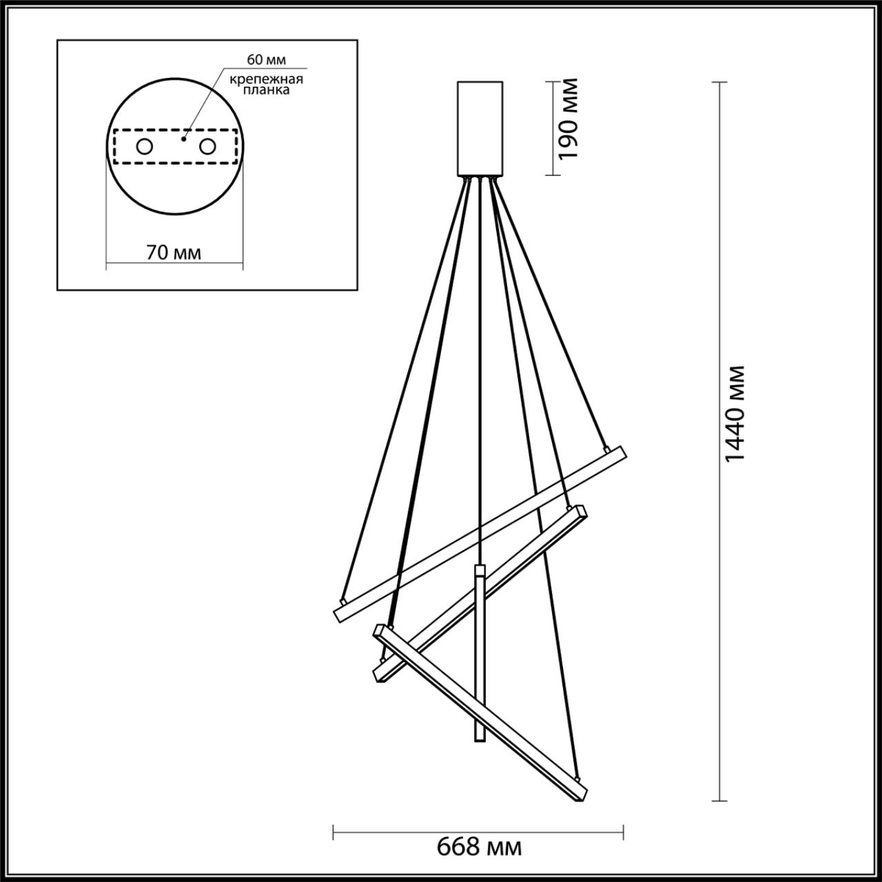 Подвесной светодиодный светильник Odeon Light Cometa 3860/48L  Золото, диаметр 65 см