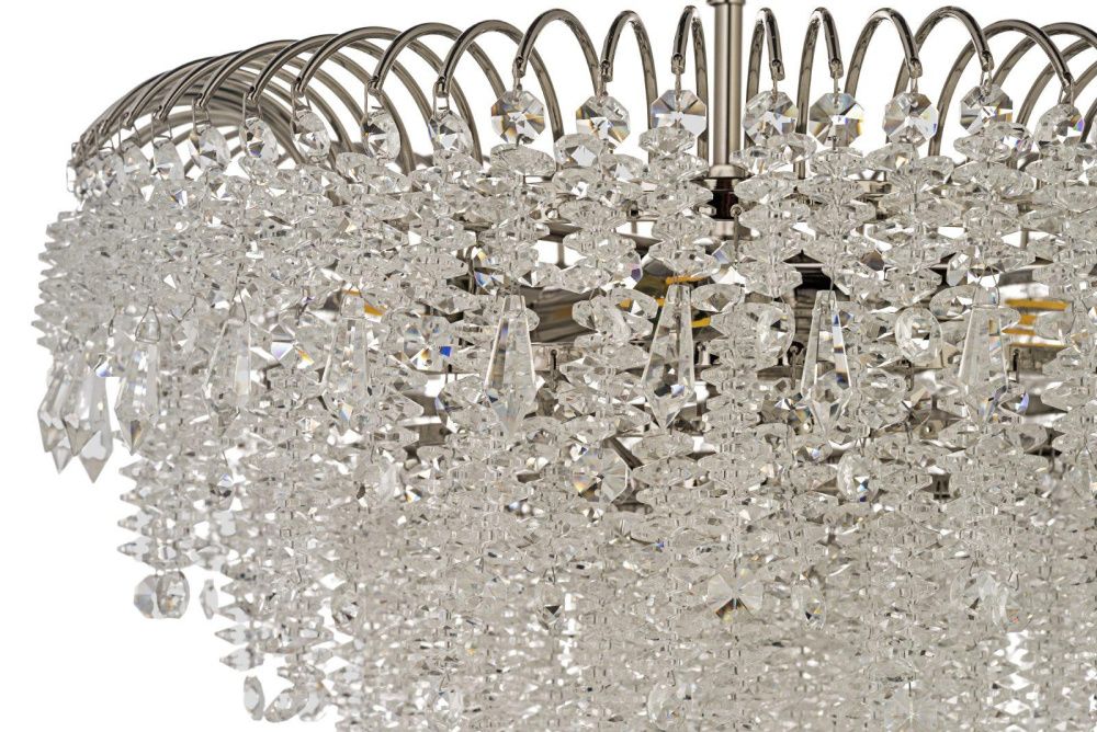 Люстра потолочная *60*33 см, 10*E14*40W, Arti Lampadari Imperia Imperia E 1.2.60.106 N, никель