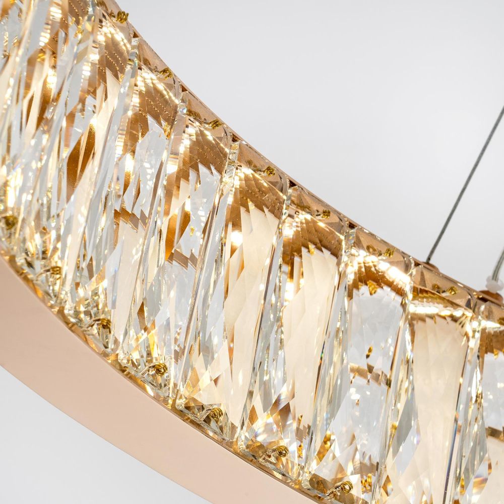 Подвесная люстра 80x50см, LED, 45Вт, 3000 / 6000K, Modelux ML.6985.800P GD Золото