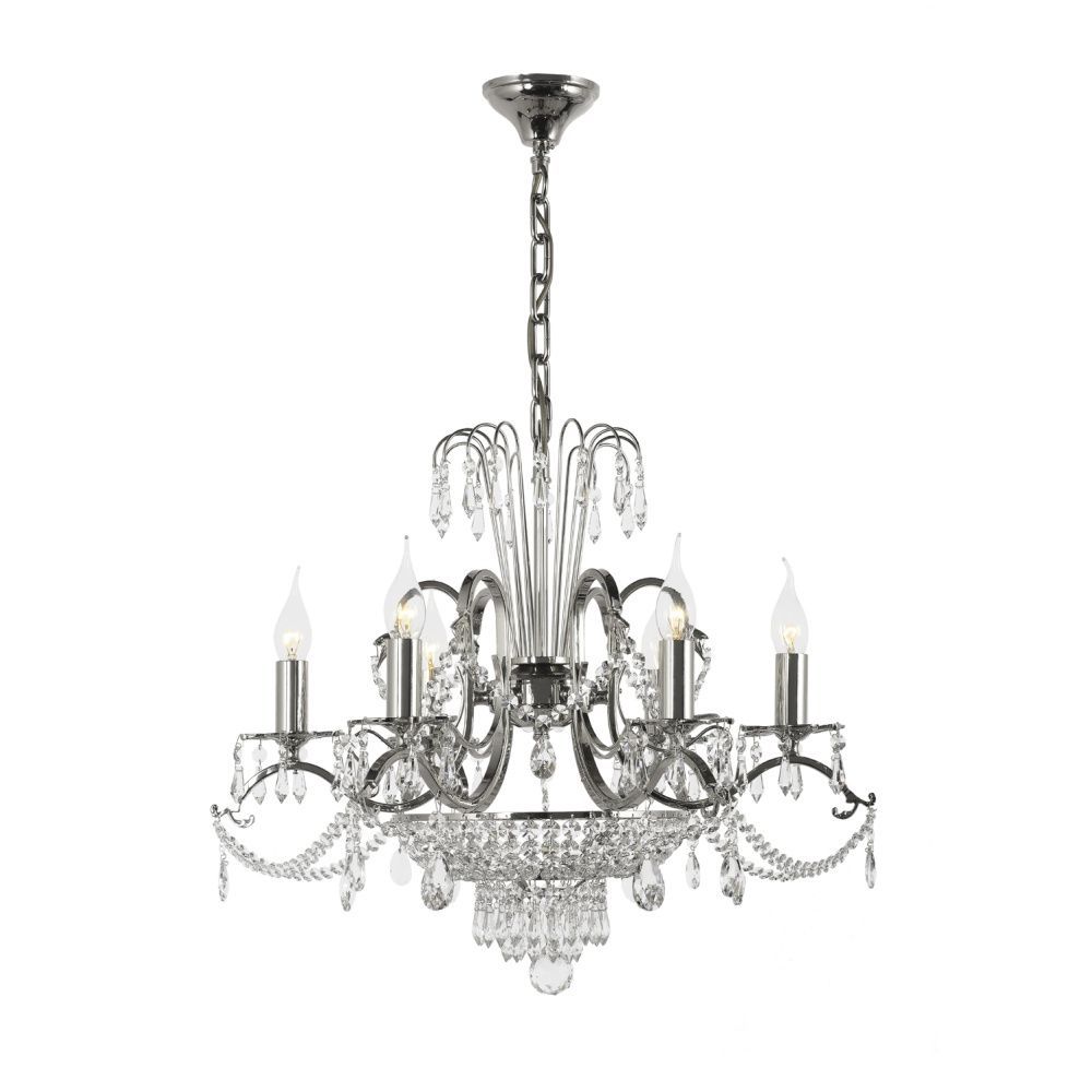 Люстра *62*52 см, 6*E14*40W, Dio D`arte Alessandria Nickel Alessandria E 1.1.6.600 N, Матовый никель