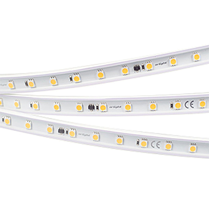 Лента герметичная ARL-PV-B54-15.5mm 230V Warm3000 (8 W/m, IP65, 5060, 10m), Arlight 029402(2). Цена указана за 10 метров. Продается кратно 10 метрам.