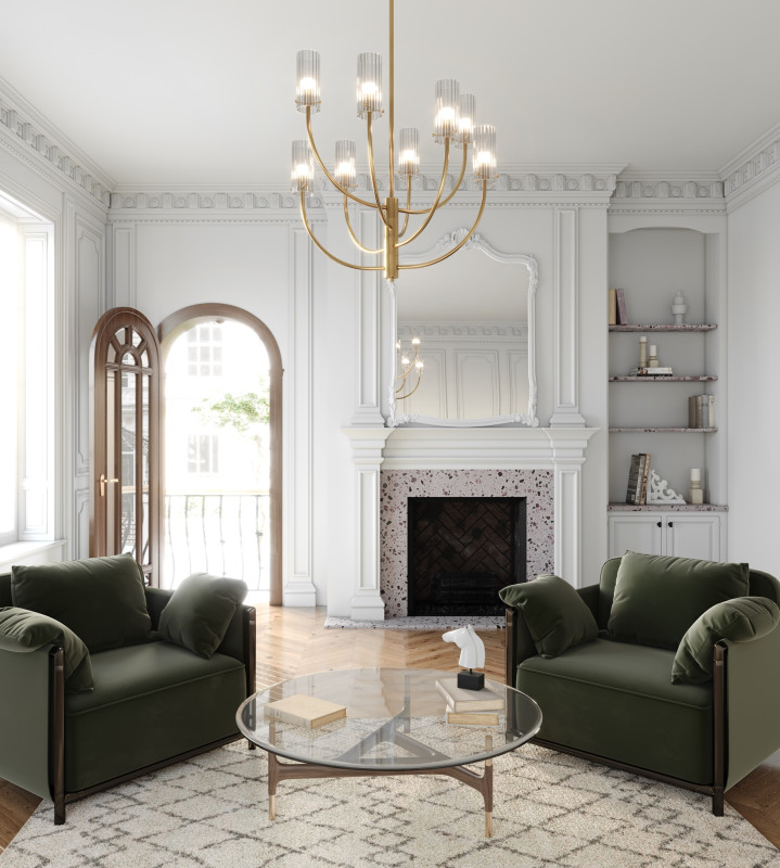 Светильник 73 см, Maytoni Arco MOD223PL-08BS, латунь