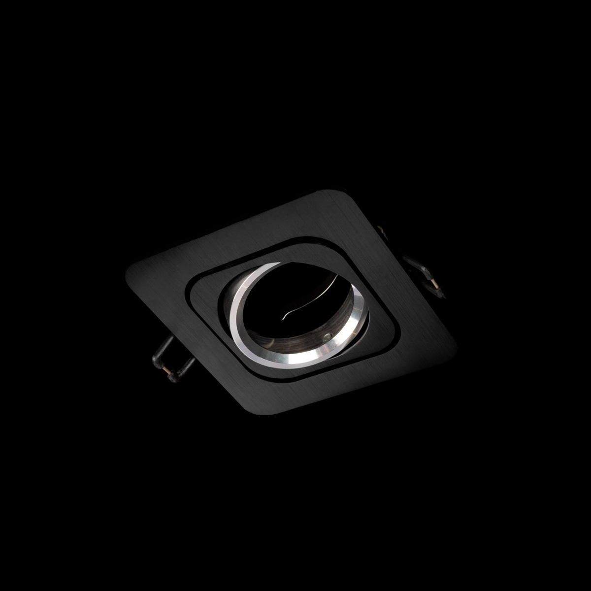 Встраиваемый светильник 10*10*2,5 см, GU10 LOFT IT Trick 10342 Black черный