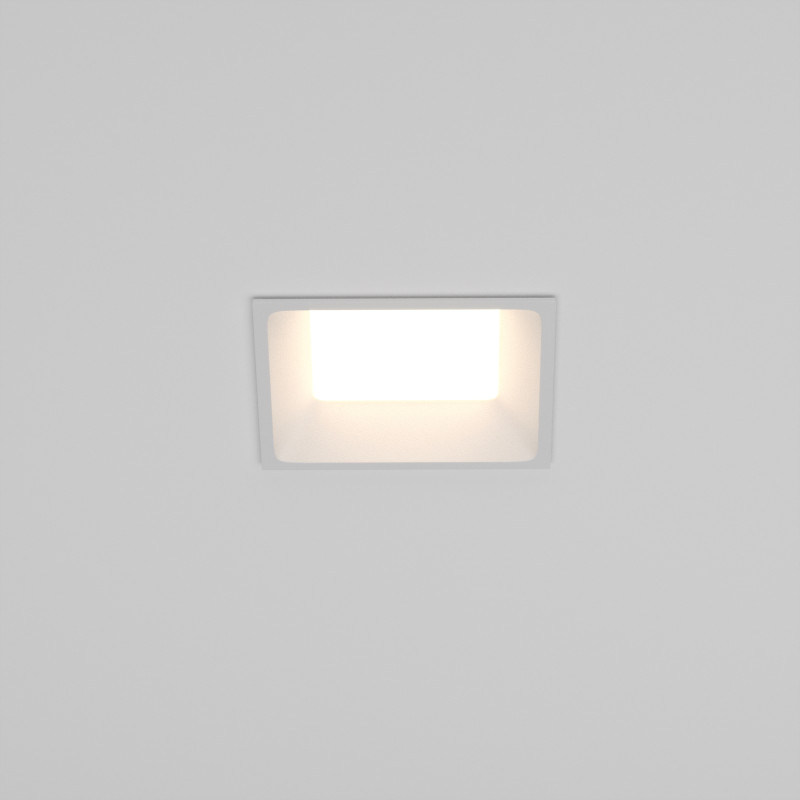 Встраиваемый светильник Downlight 9*9*4,5 см, 8W, 3000-4000-6000K 120° Maytoni Technical Okno DL056-8W3-4-6K-W белый