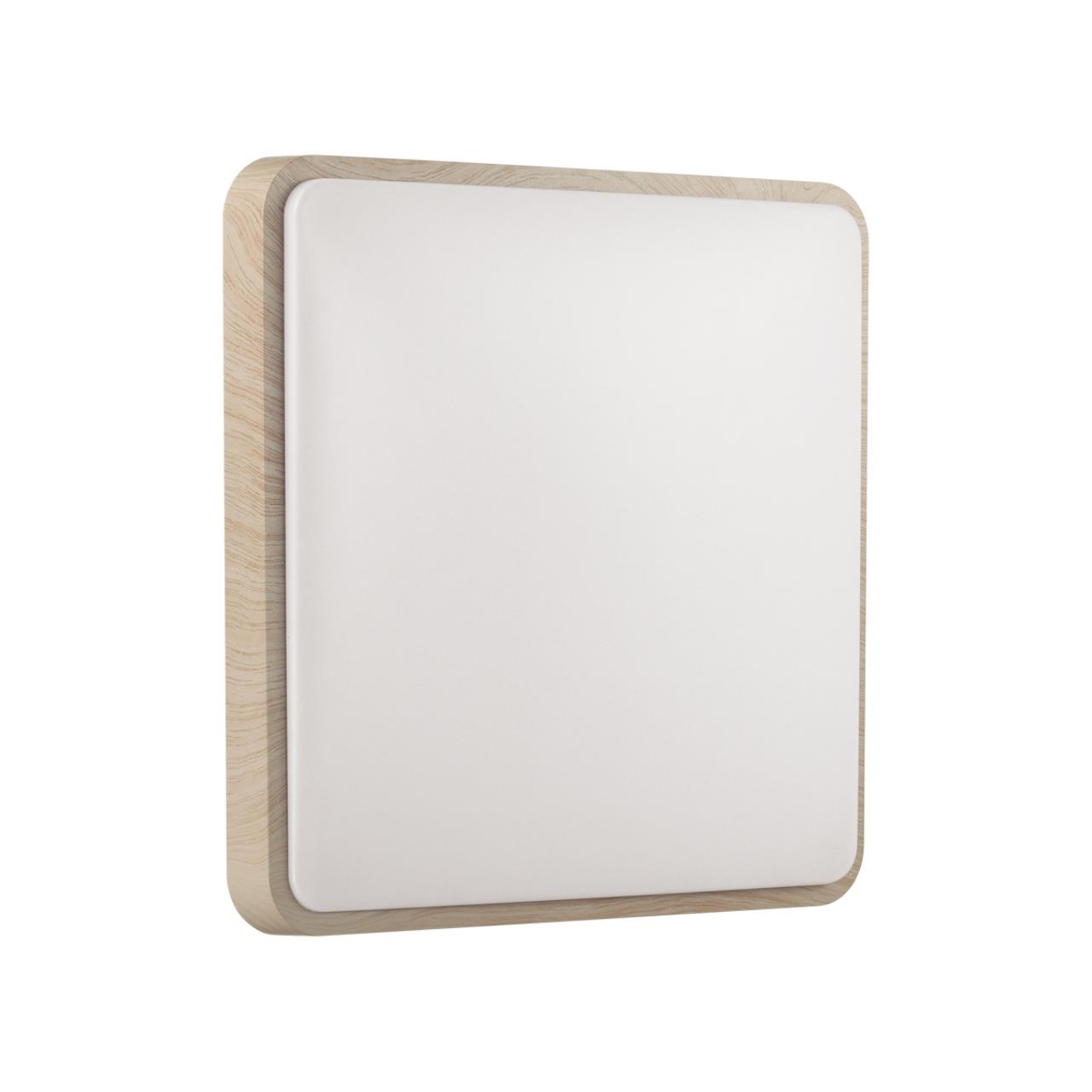 Cветильник 39*6 см, LED 48W, 3000-4200-6300 К, IP43, белый/бежевый под дерево, пластик Sonex Merto, 7608/DL