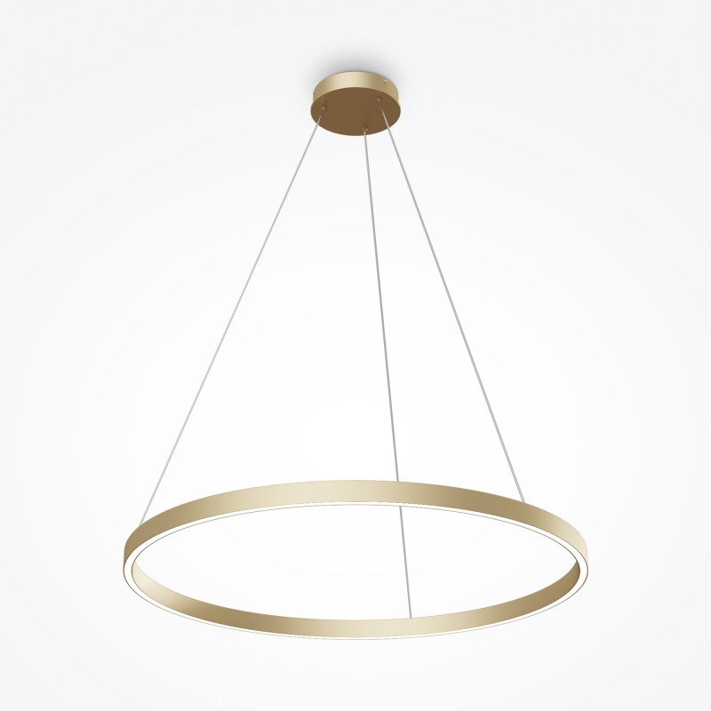 Подвесной светильник 80*127,5 см, LED, 51W, 2600К-3500К Maytoni Rim MOD058PL-L42BSK латунный