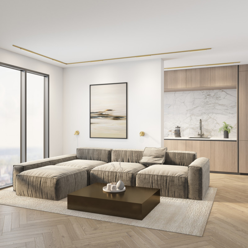 Светильник на шине 60,1*1,9*2,7 см, 24W, 3000К, Denkirs SHINE LINEAR DK5752-SB латунный