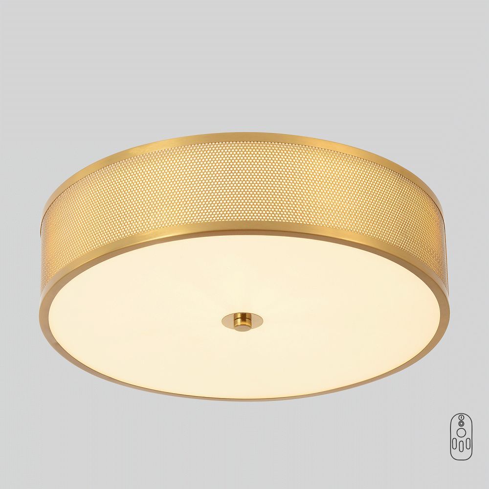 Светильник потолочный *40*10- см, *LED*32W, 3000-6000K, Crystal Lux Button BUTTON PL32W LED, Латунь