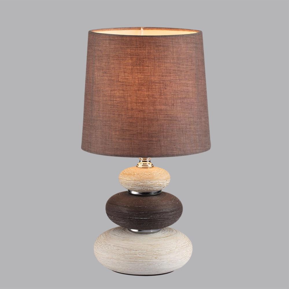 Настольная лампа 25 см, 1*E14*40W, Lumion Latza 8126/1T, коричневый; бежевый; белый