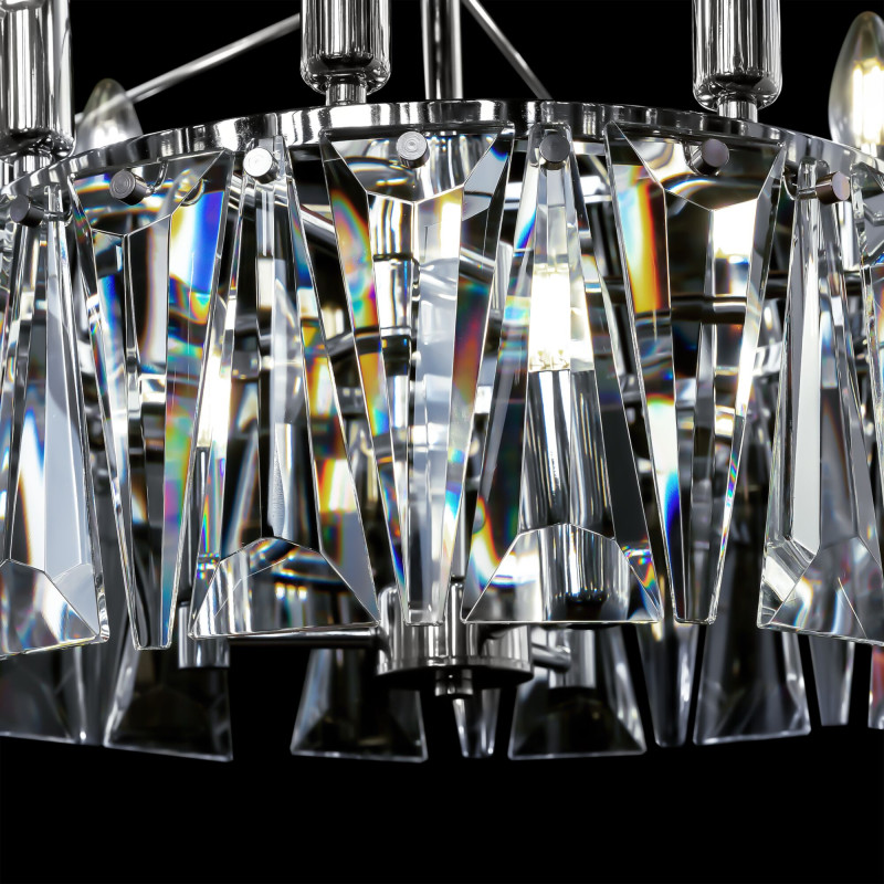 Подвесная люстра Maytoni Puntes MOD043PL-12CH, диаметр 68 см, хром