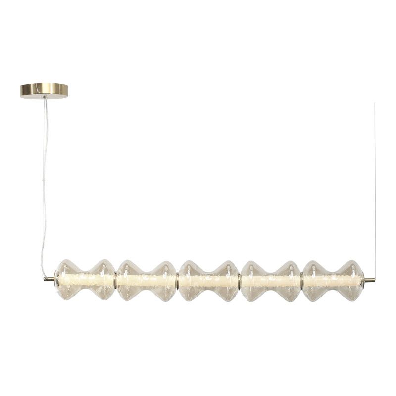 Подвесной светильник 110,5*14*-200 см, 1*LED, 28W, 3000K, ST-Luce Spine SL6136.243.01, золотой