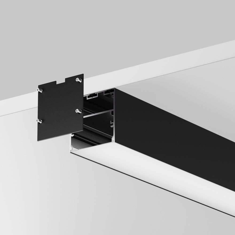 Алюминиевый профиль накладной-подвесной 50x50 (Черный, 2 м), ALM-5050T-B-2M 633008, 200*5*5 см, Maytoni  633008, Черный