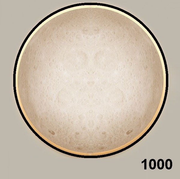 Светильник DZN-15826 ЧЕРНЫЙ D1000/H40/1/LED/38W/4500K COSMOS-MOON 24-03