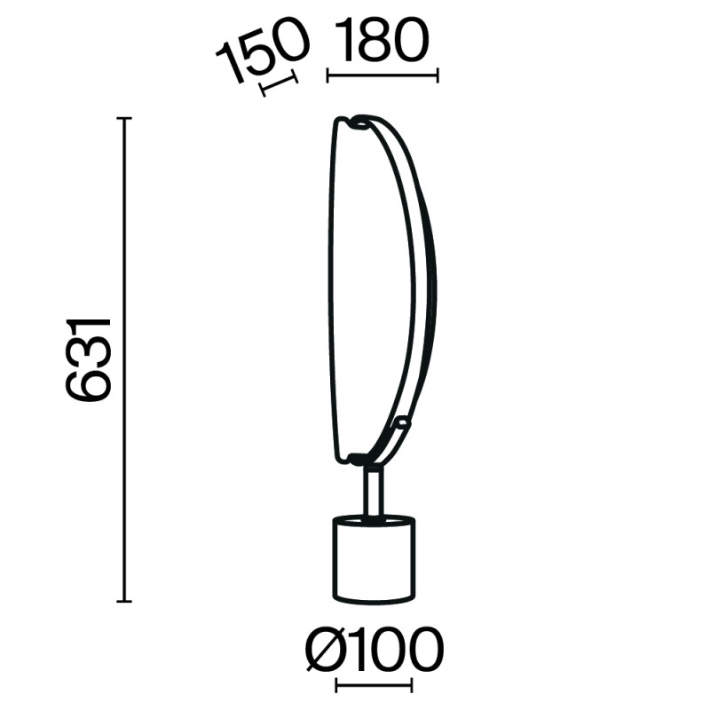 Настольная лампа 18*63,1 см, LED, 15W, 3000К, Maytoni Breeze MOD281TL-L15BS3K латунный