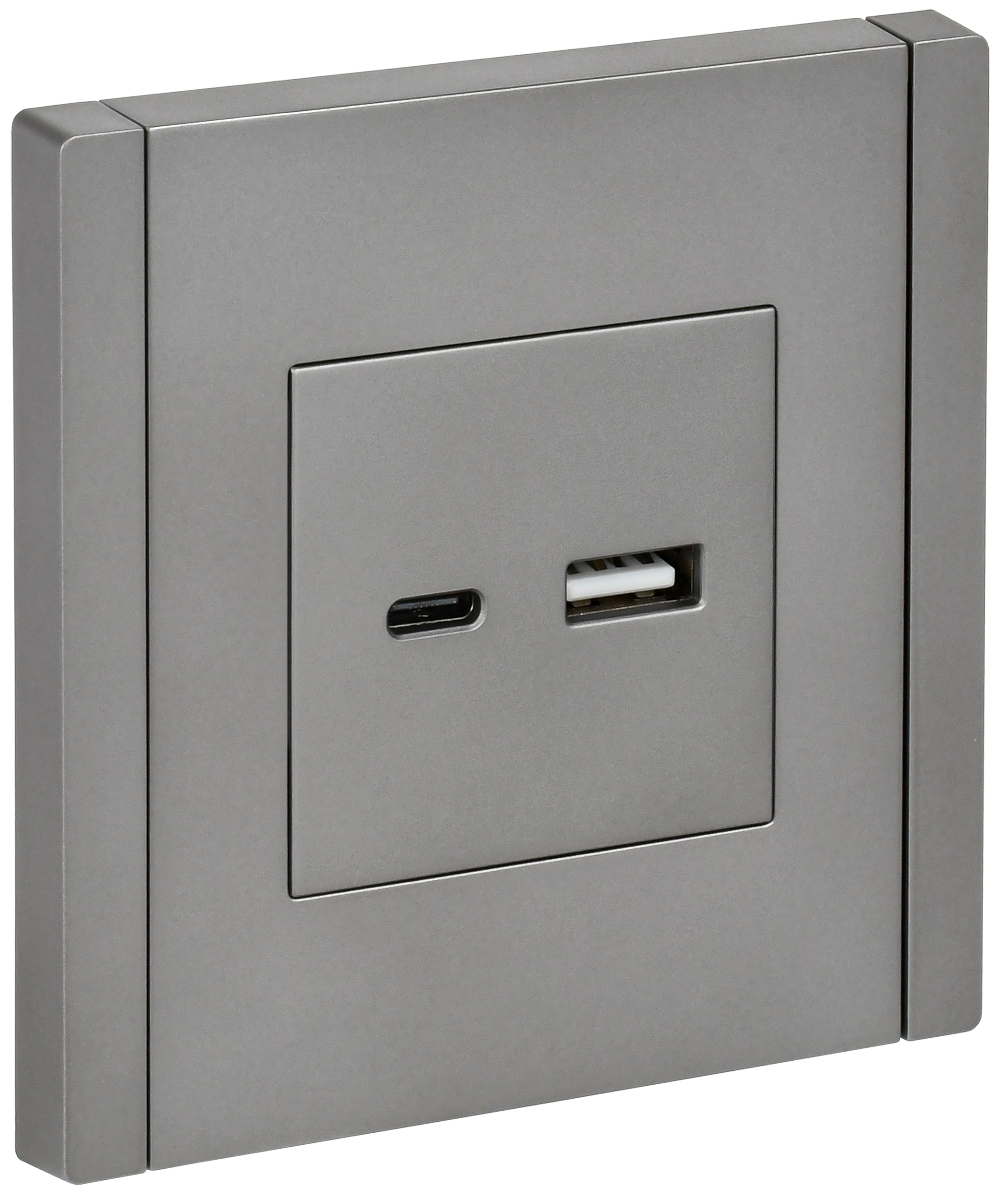 Розетка USB A+C 3,1А FP550 стальной IEK FORTE&PIANO, FP-U22-D31-K46