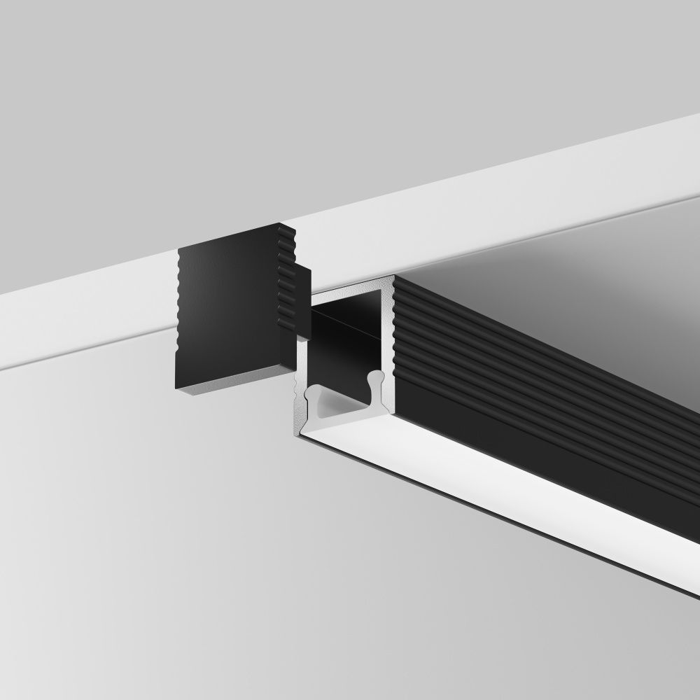 Алюминиевый профиль накладной 8x9 (Черный, 2 м), ALM-0809-B-2M 631002, 200*1*1 см, Maytoni  631002, Черный