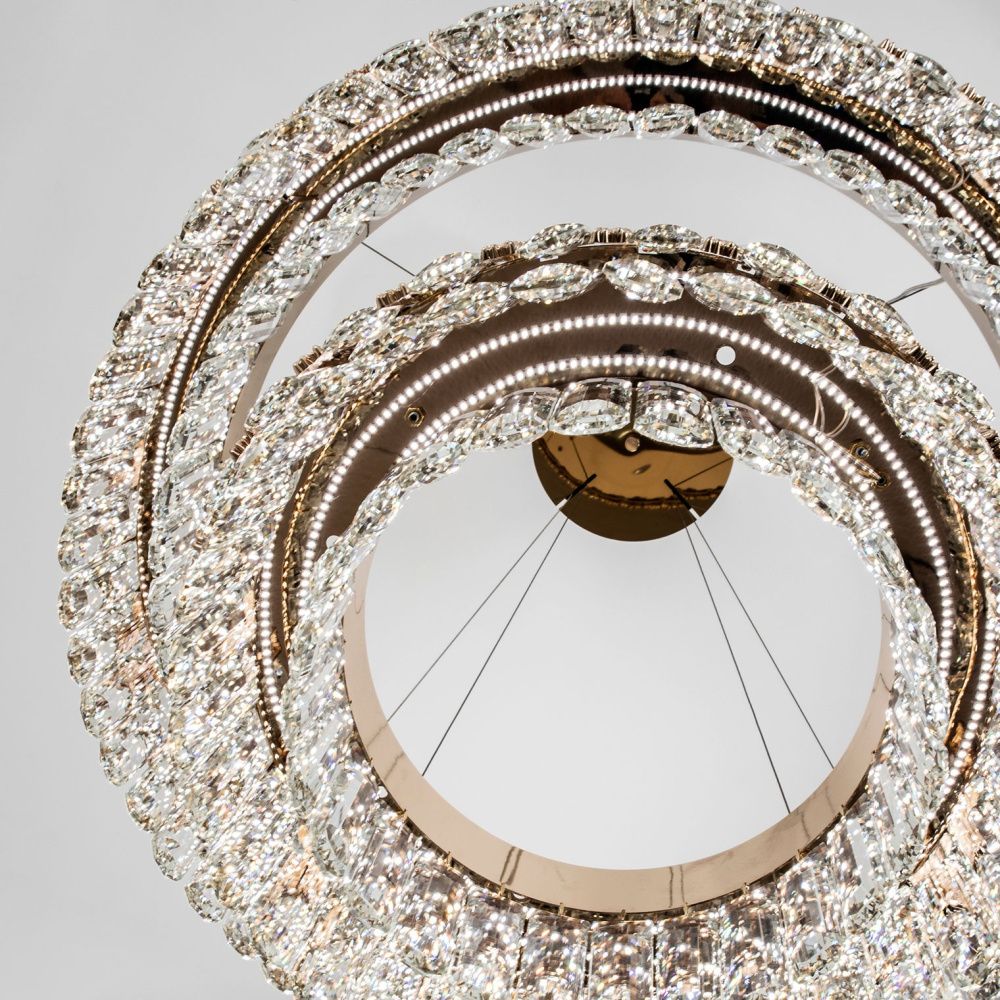 Подвесная люстра 80*50/120 см, LED 210W MODELUX ML.830.800.500 GD золото