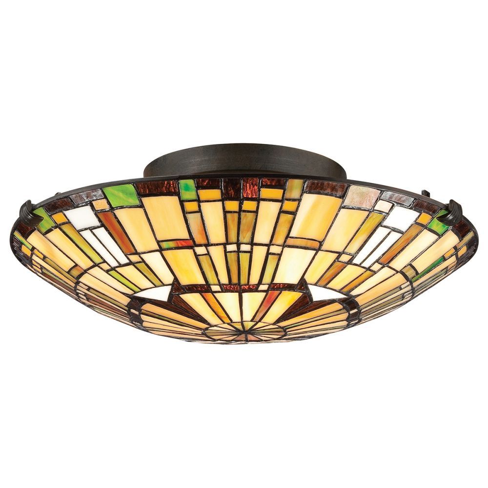 Светильник 42*42*15 см, E27*60W, Natural Concepts Quoizel Reed 791B, бронза