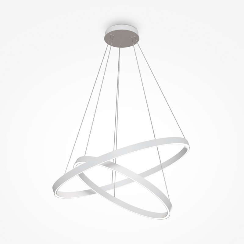 Подвесная люстра 80*80*134 см, LED, 82W, 3000К-4000К, Maytoni Rim MOD058PL-L74WK белый